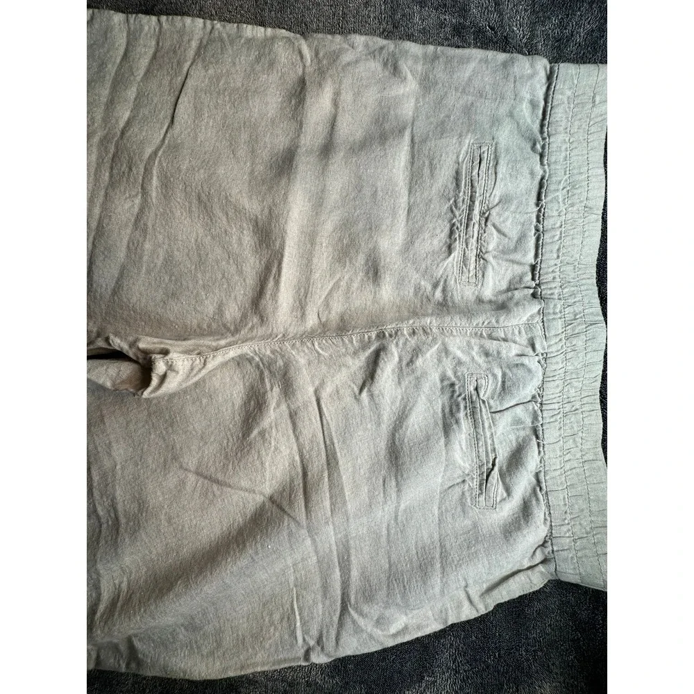 Chico's 100% Linen Straight Leg Pants Beige Oatmeal Size 2.5 Regular 107890 -13